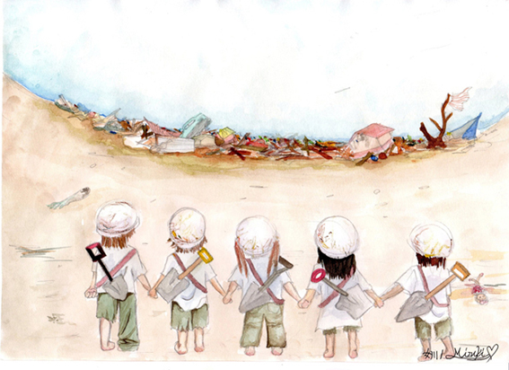 110929 被災地で描かれた、一枚の雄弁な絵 - ご出産祝いに感動の絵本を